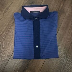 Greyson Navy and Pink Striped Button Down Shirt